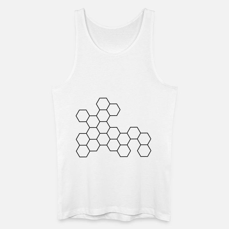 Waben - Männer Bio Tank Top - Weiß