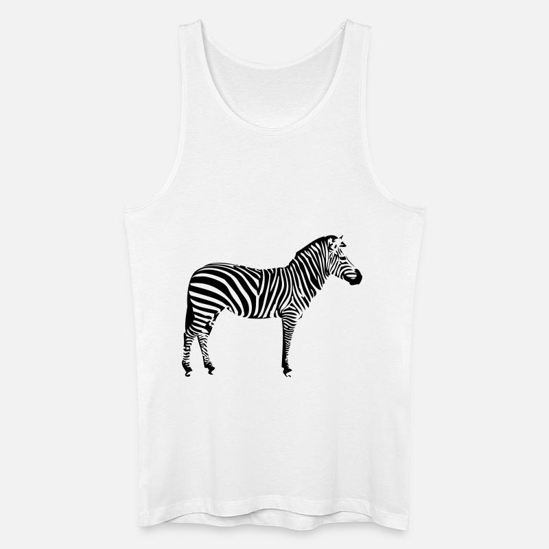 Zebra 1 - Männer Bio Tank Top - Weiß