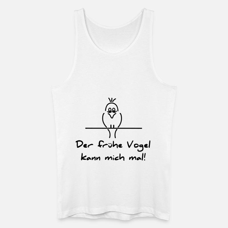 Früher Vogel - Männer Bio Tank Top - Weiß