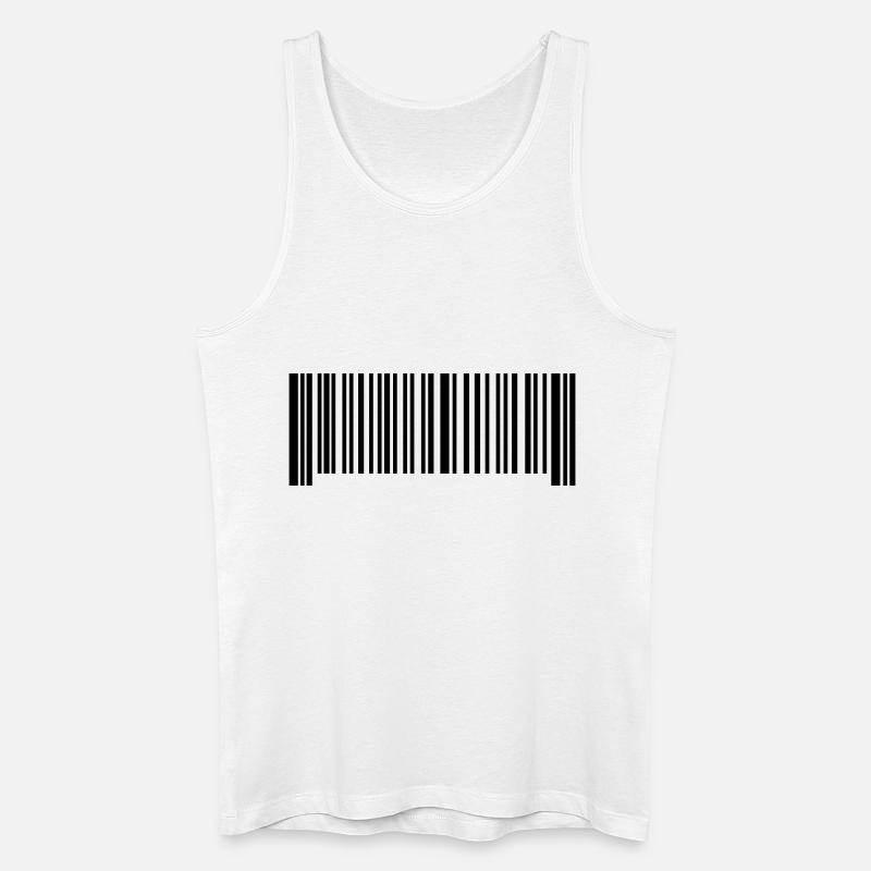 barcode symbol - Männer Bio Tank Top - Weiß