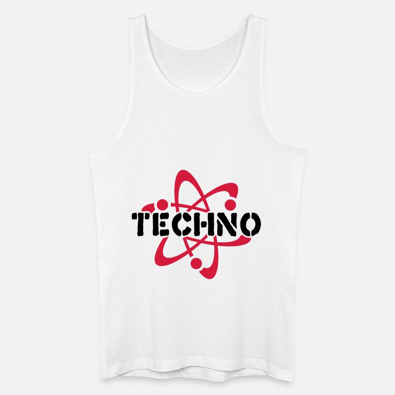 Techno__V003 - Männer Bio Tank Top - Weiß