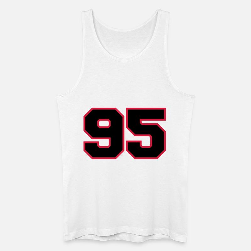 number95 - Männer Bio Tank Top - Weiß