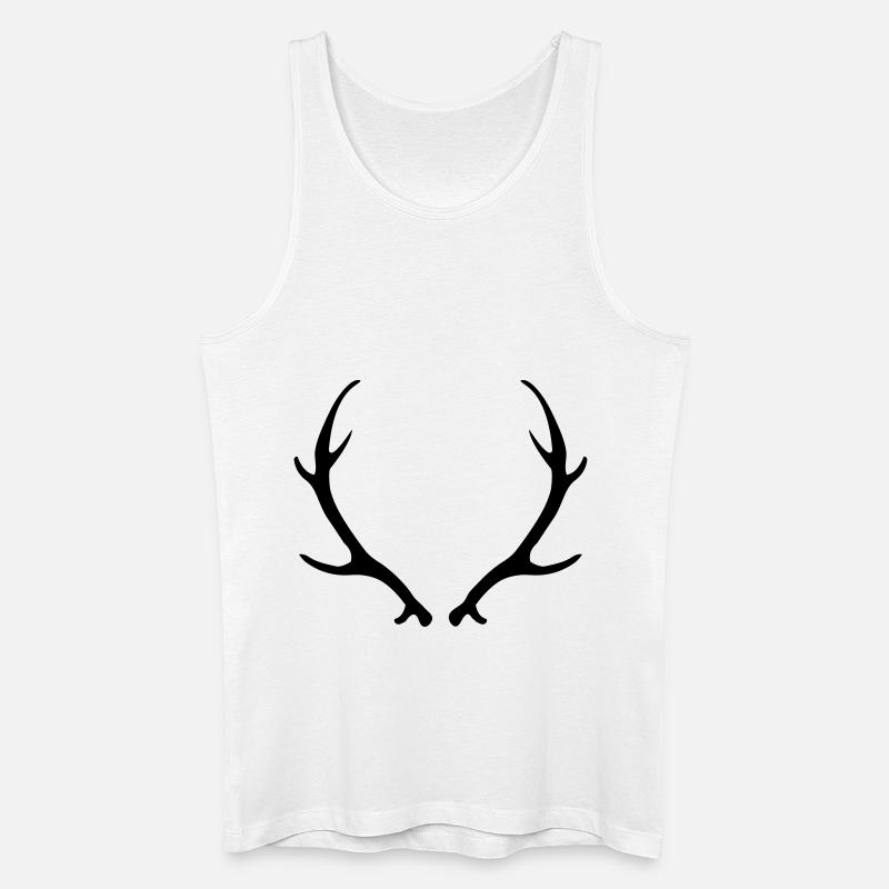 Deer Antlers - Männer Bio Tank Top - Weiß