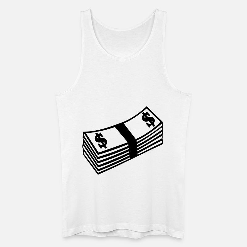 Dollar Geld - Männer Bio Tank Top - Weiß