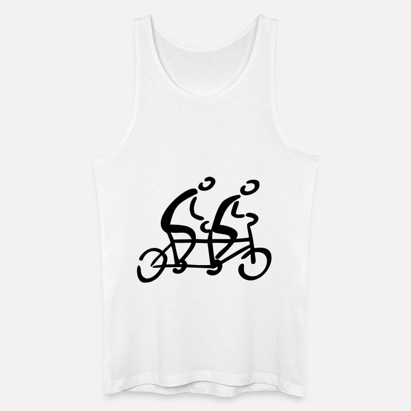Tandem - Männer Bio Tank Top - Weiß