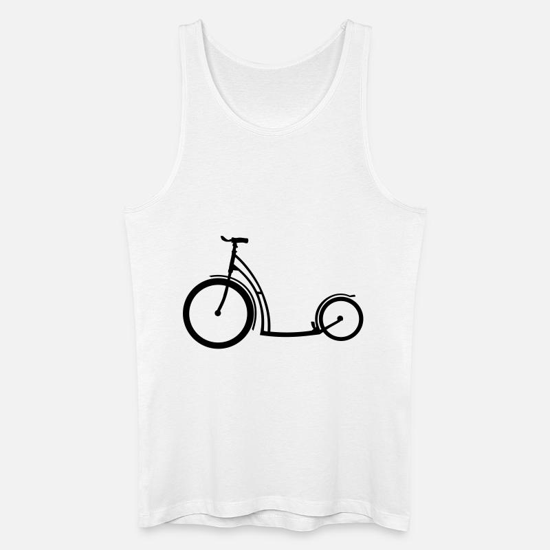 Tretroller - Männer Bio Tank Top - Weiß