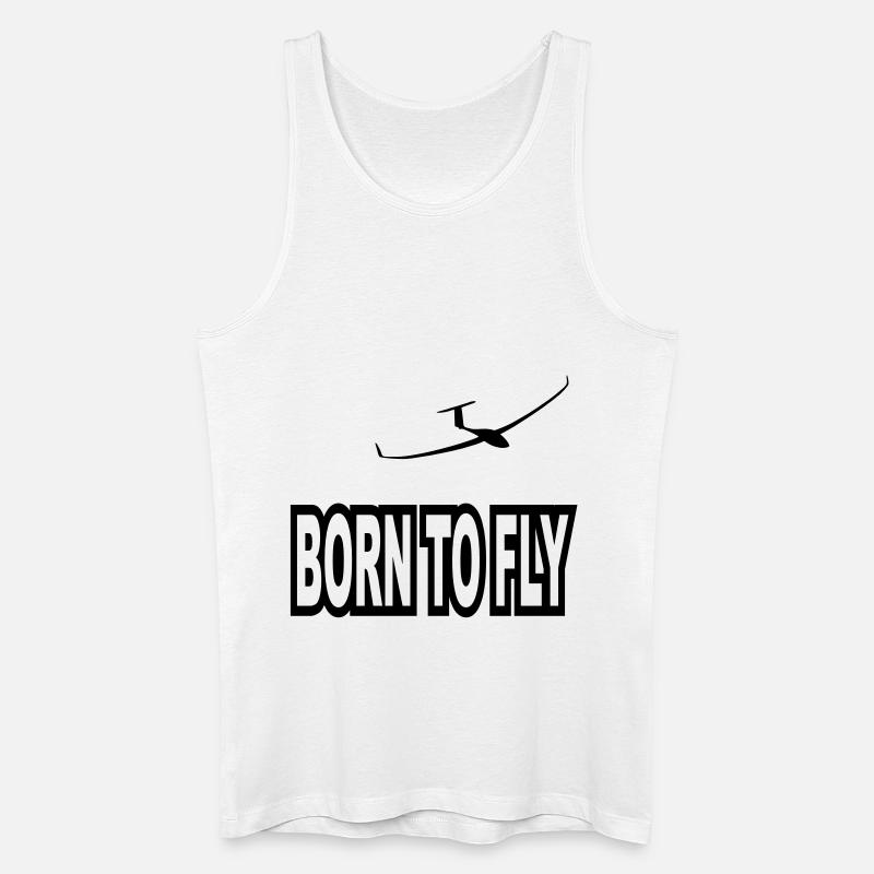 born to fly - Männer Bio Tank Top - Weiß