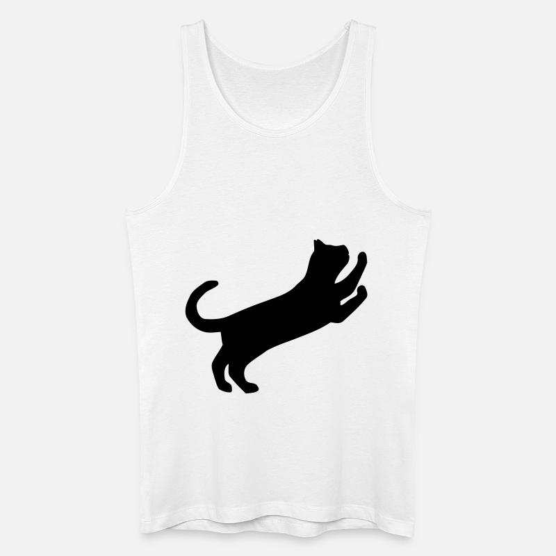 cat7 - Männer Bio Tank Top - Weiß