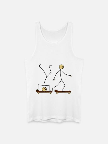 Skateboard Fun - Men’s Organic Tank Top - white