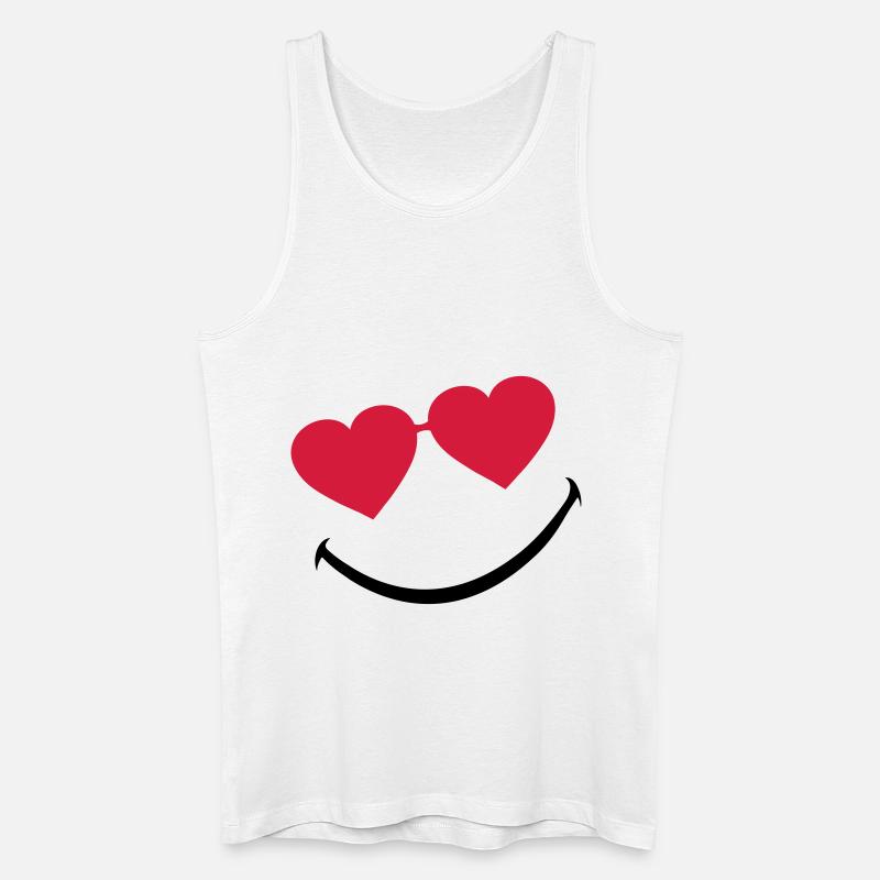 smileface_5 - Débardeur bio Homme - blanc