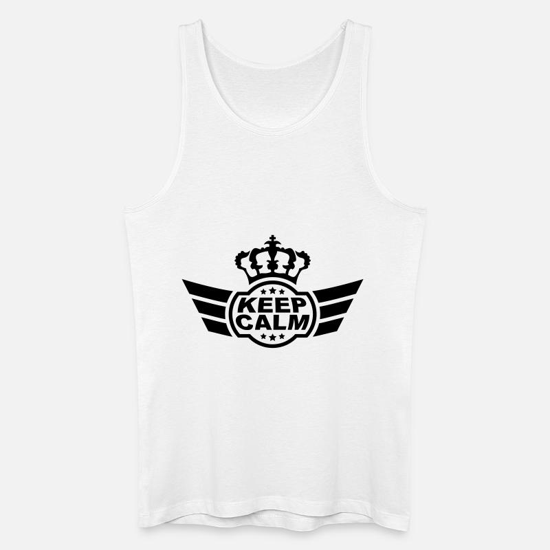 Keep Calm - Männer Bio Tank Top - Weiß