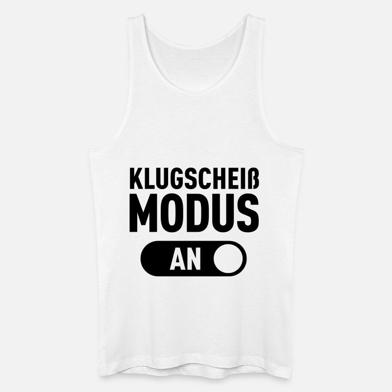 Klugscheiß Modus (An) - Männer Bio Tank Top - Weiß