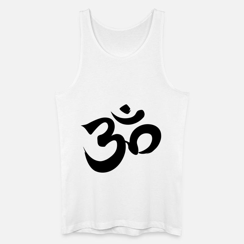aum om2 - Männer Bio Tank Top - Weiß