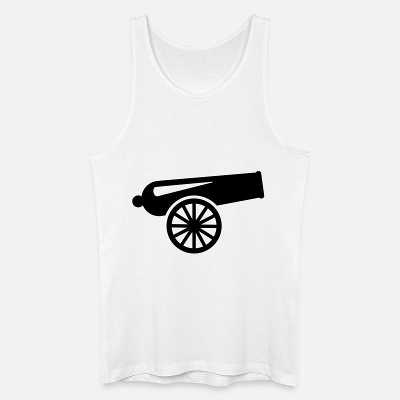 Kanone - Männer Bio Tank Top - Weiß