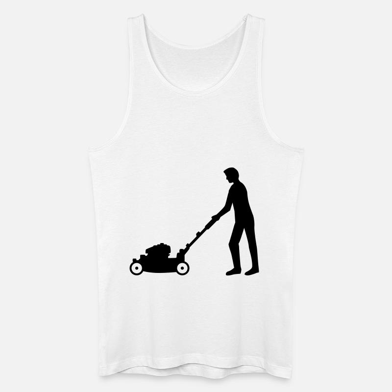 Rasenmäher - Männer Bio Tank Top - Weiß