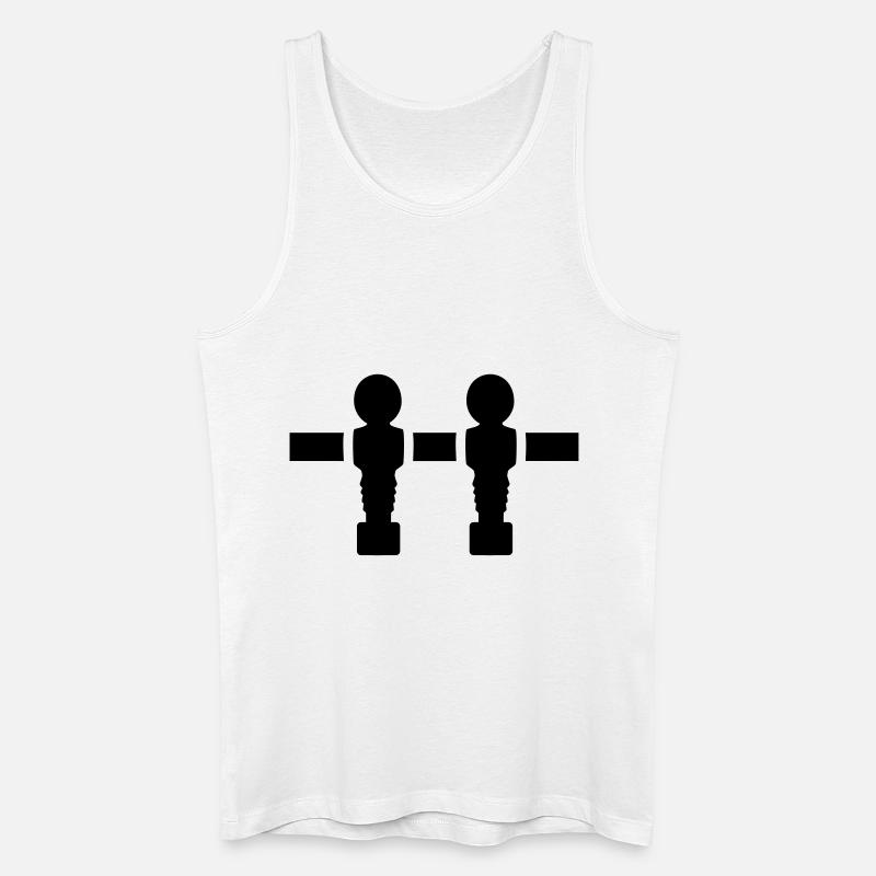 Tischkicker - Männer Bio Tank Top - Weiß