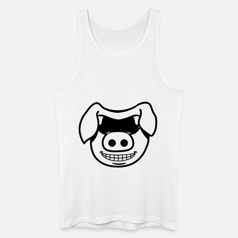 Schwein cool - Männer Bio Tank Top - Weiß