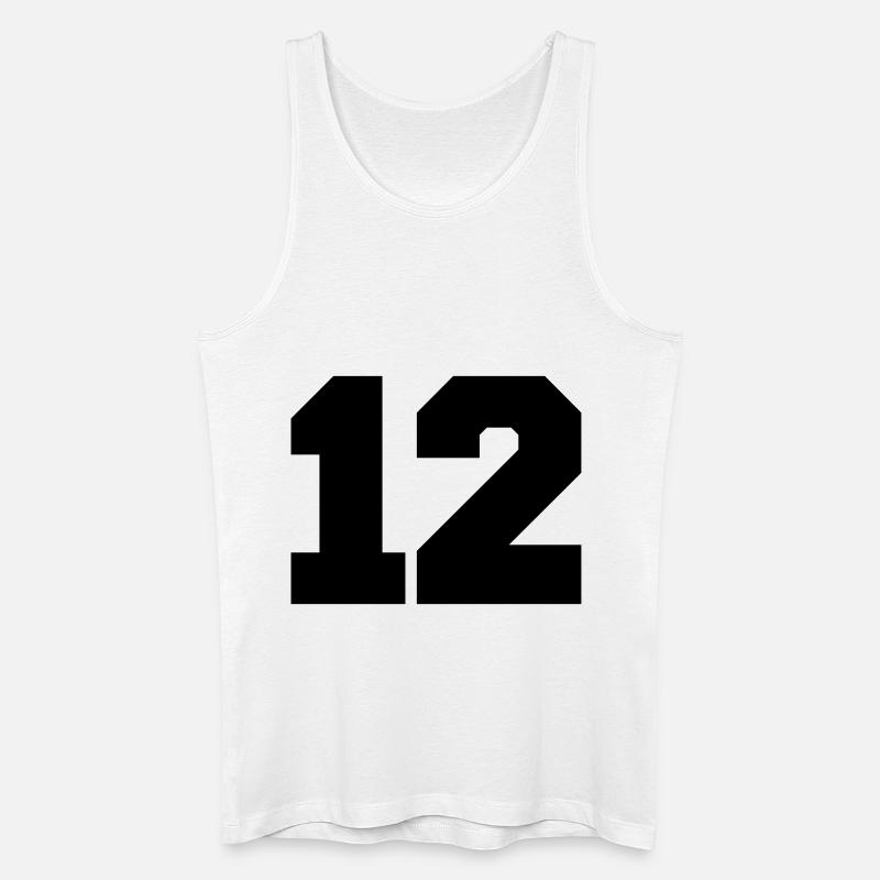 12 - Männer Bio Tank Top - Weiß