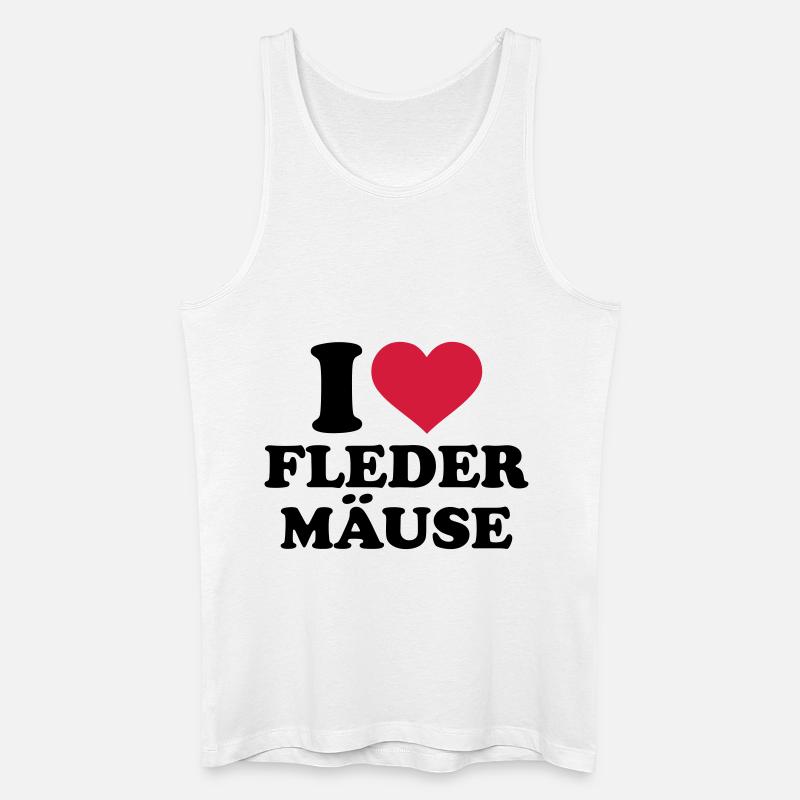 Fledermaus - Männer Bio Tank Top - Weiß