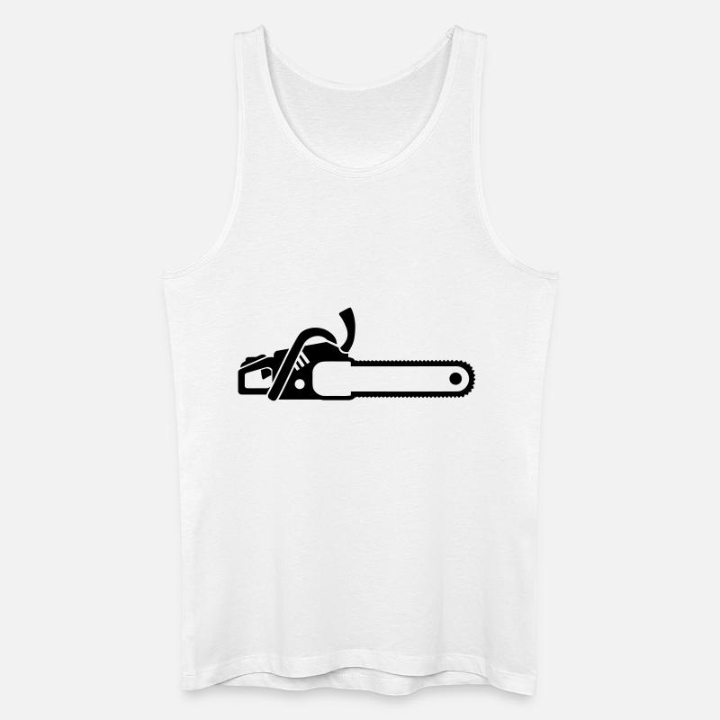 Kettensäge - Männer Bio Tank Top - Weiß