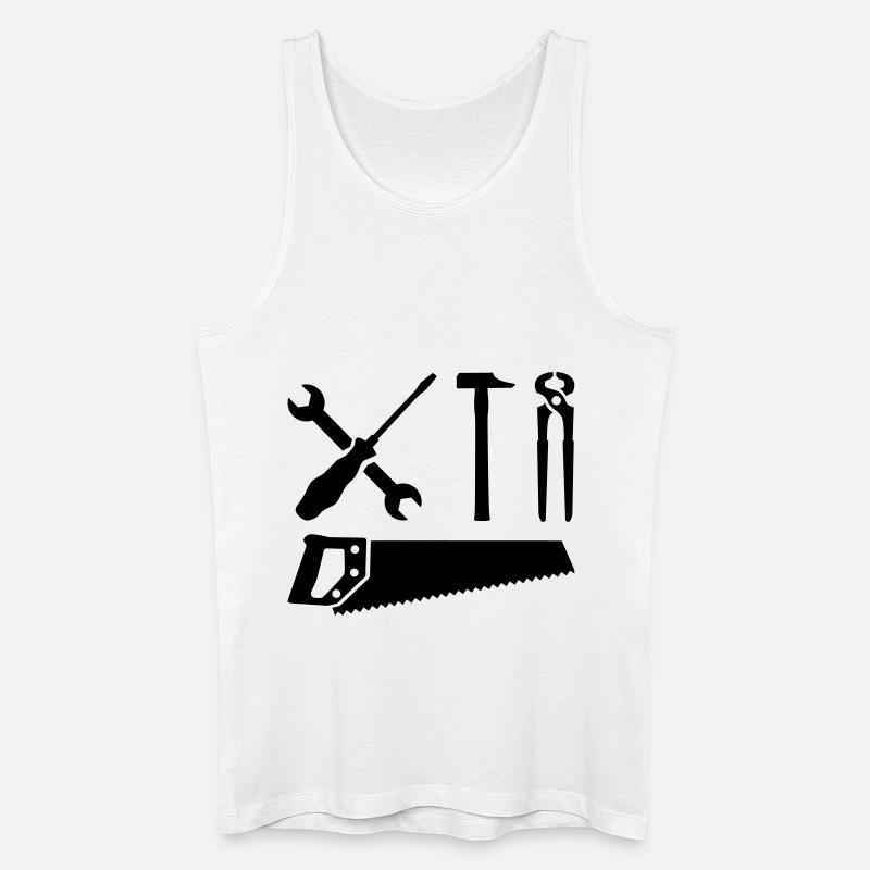 Werkzeug - Männer Bio Tank Top - Weiß