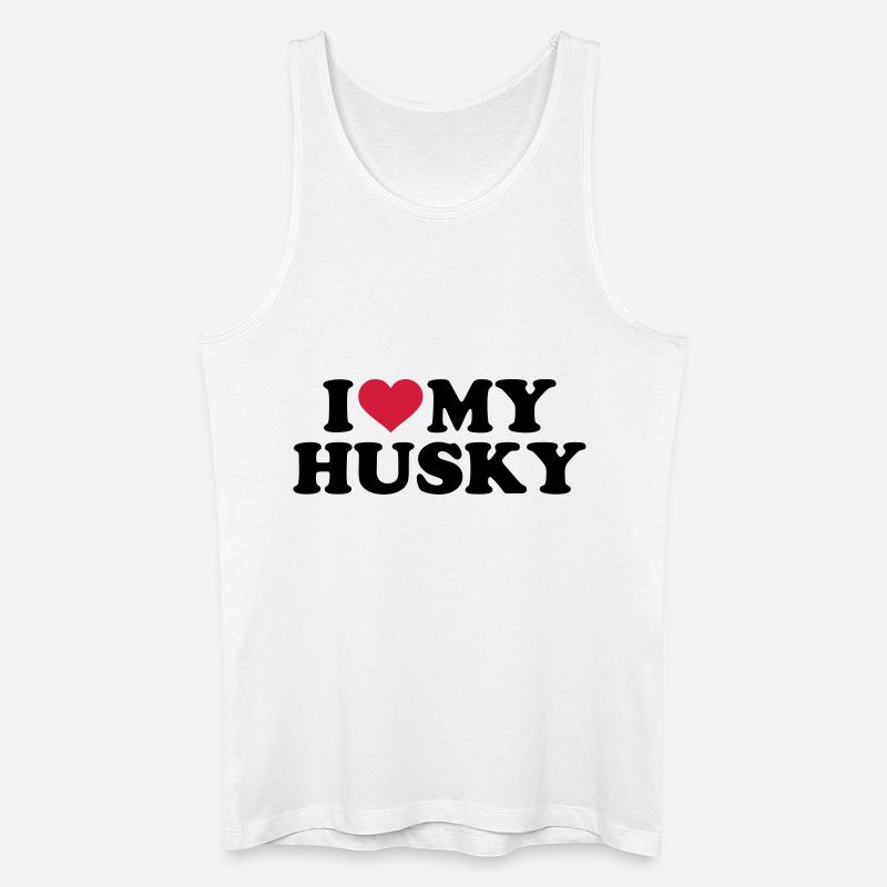 Husky - Männer Bio Tank Top - Weiß