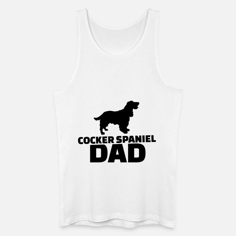 Cocker Spaniel Dad - Débardeur bio Homme - blanc