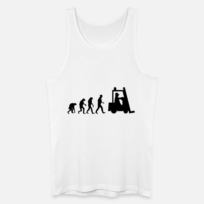 stapler evolution - Männer Bio Tank Top - Weiß