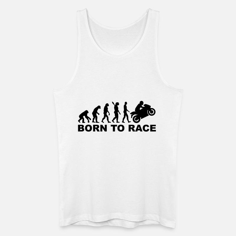 Motorrad - Männer Bio Tank Top - Weiß