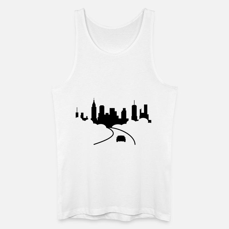 Stadt - Männer Bio Tank Top - Weiß