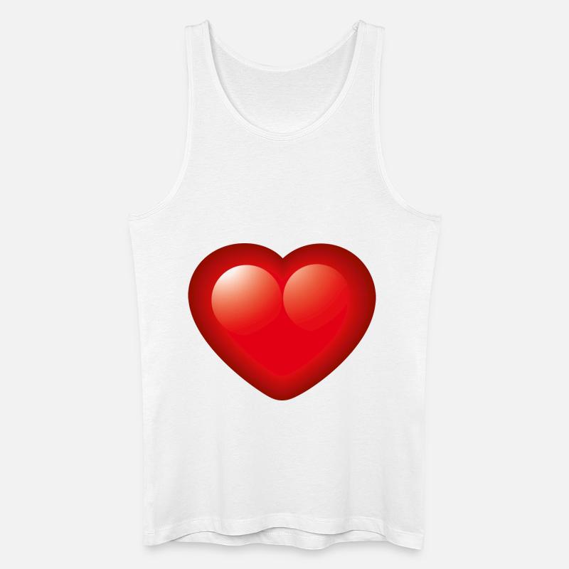 Smiley Heart - Männer Bio Tank Top - Weiß
