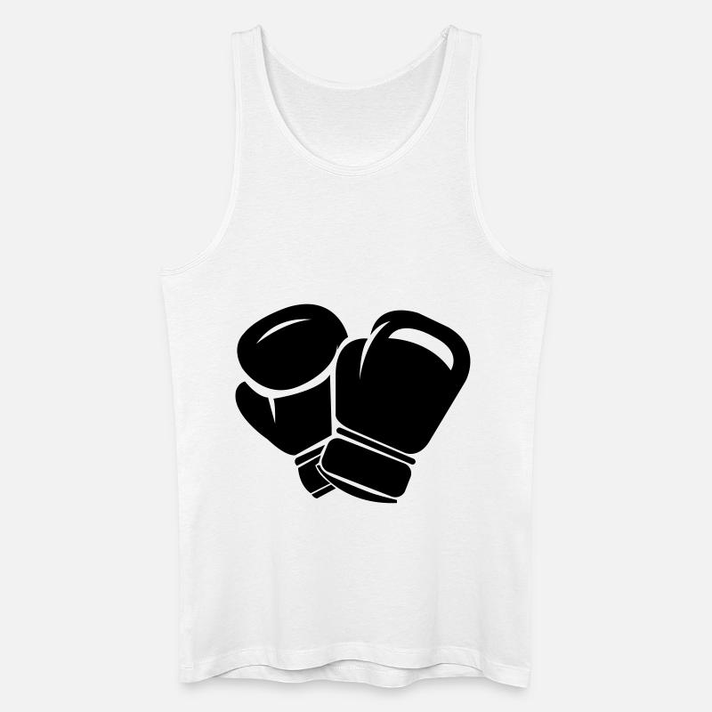 box_handschuhe - Männer Bio Tank Top - Weiß