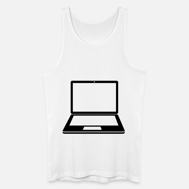 Laptop Sign - Männer Bio Tank Top - Weiß