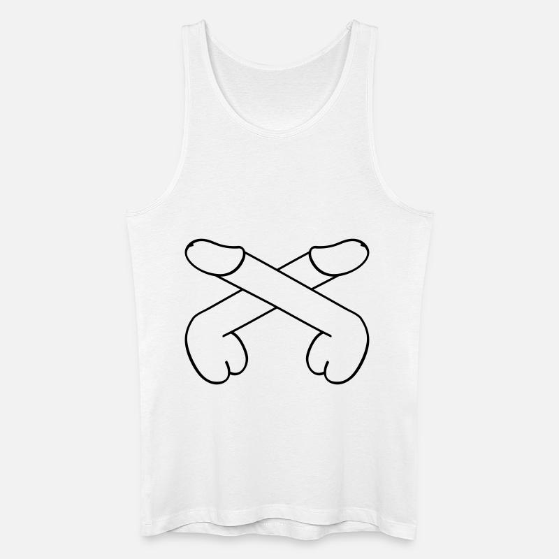 dicks comic xxx - Männer Bio Tank Top - Weiß