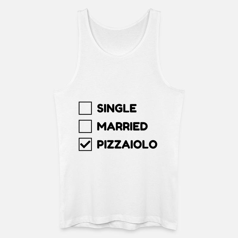 Pizza / pizzaiolo / Italien / Burger - Männer Bio Tank Top - Weiß