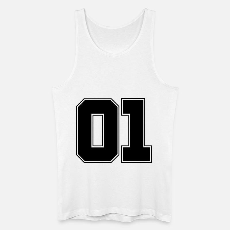 01 design - Männer Bio Tank Top - Weiß