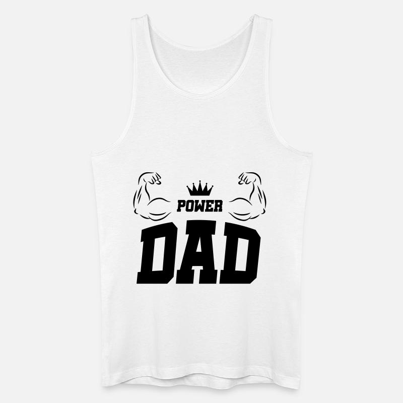 dad power - Männer Bio Tank Top - Weiß