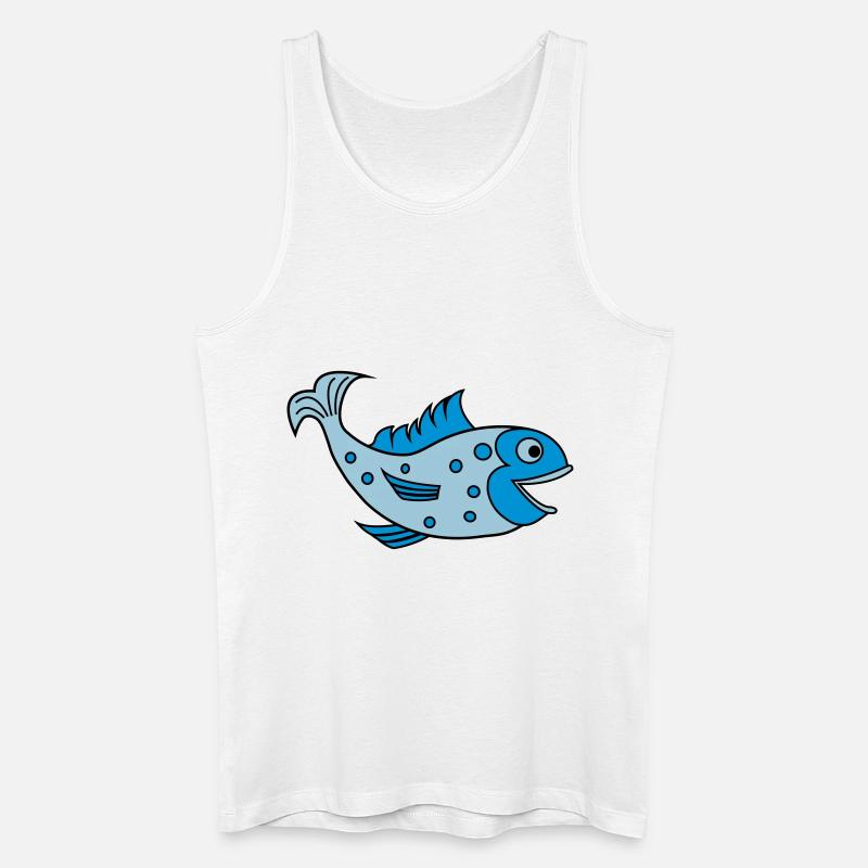 fisch - Männer Bio Tank Top - Weiß