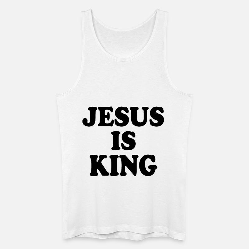 Jesus is king - Männer Bio Tank Top - Weiß