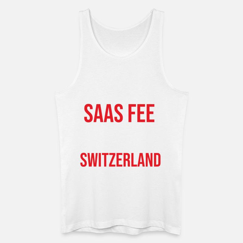 Saas Fee Geschenkidee Saas Fee Souvenir - Männer Bio Tank Top - Weiß