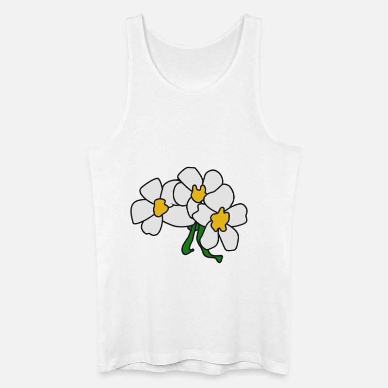Gänseblümchen abstrakte Skizze - Männer Bio Tank Top - Weiß