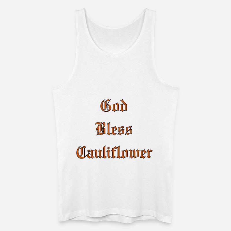 GodBlessCauliflower - Männer Bio Tank Top - Weiß