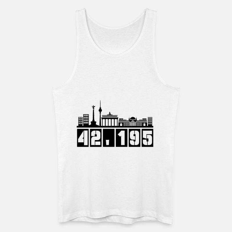 berlin skyline marathon - Männer Bio Tank Top - Weiß
