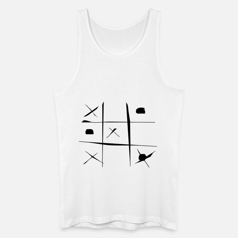 TicTacToe - Männer Bio Tank Top - Weiß