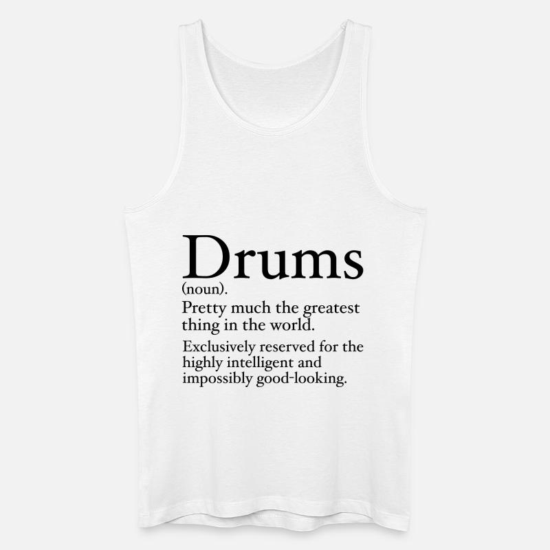 Funny Drummer Definition - Männer Bio Tank Top - Weiß