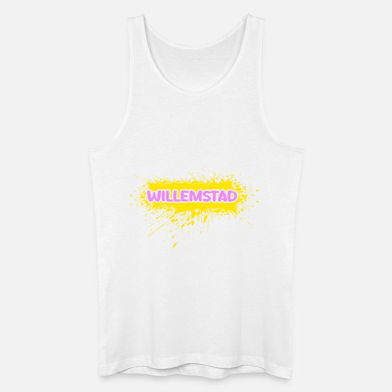 Sonne Willemstad - Männer Bio Tank Top - Weiß