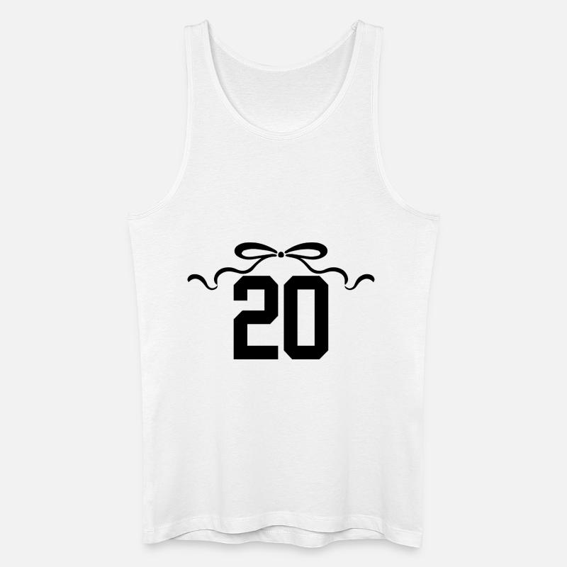 Nummer 20 Knoten - 20. Jubiläum - Männer Bio Tank Top - Weiß