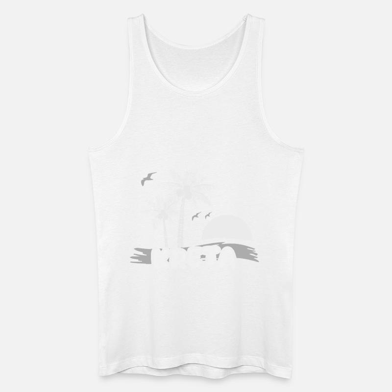 Strand Kreta - Männer Bio Tank Top - Weiß