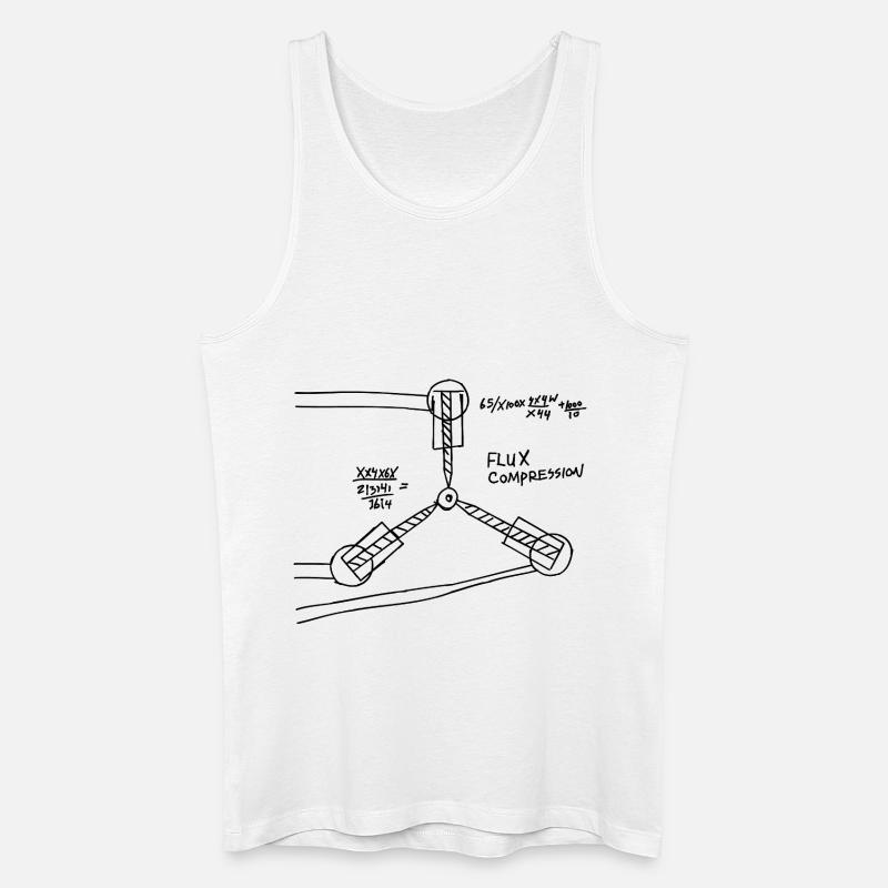 Flussmittel-Kompression - Männer Bio Tank Top - Weiß