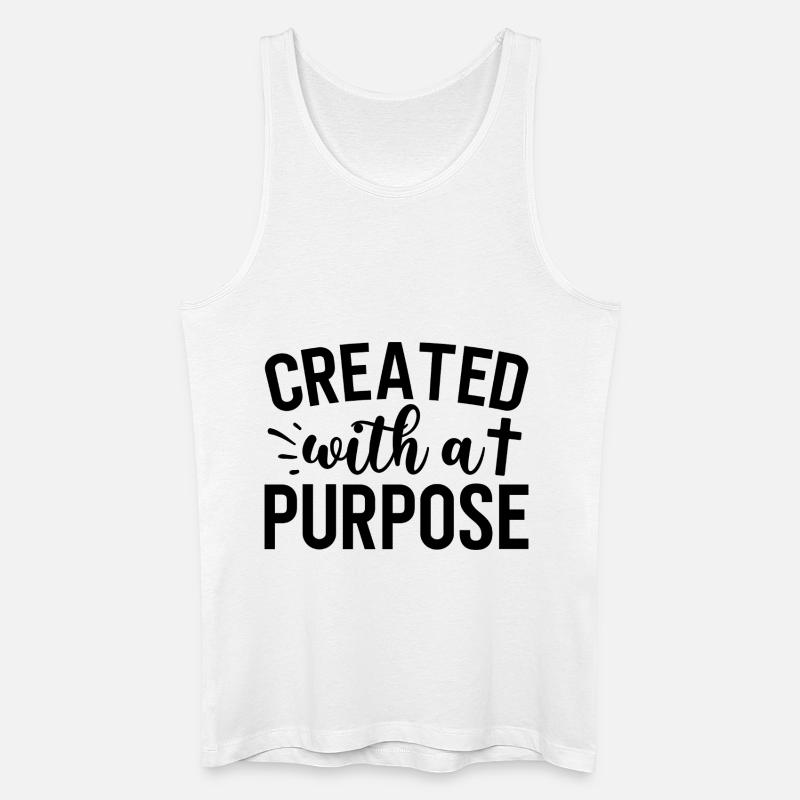 created with a purpose - Männer Bio Tank Top - Weiß
